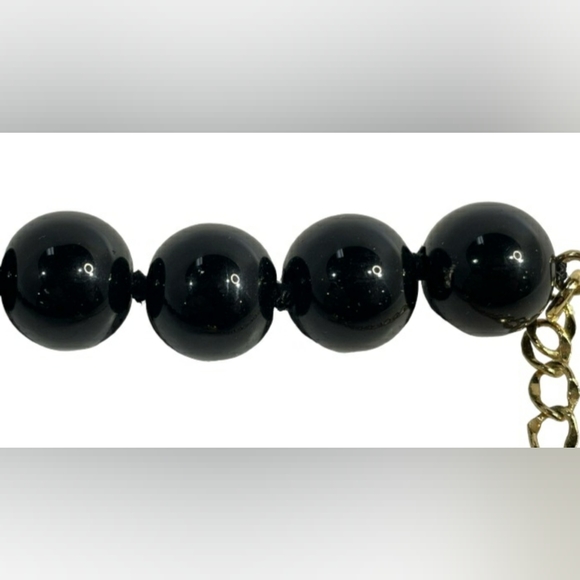 SOLD-KATE spade Black and Gold Crystal Accented Necklace - Picture 13 of 14